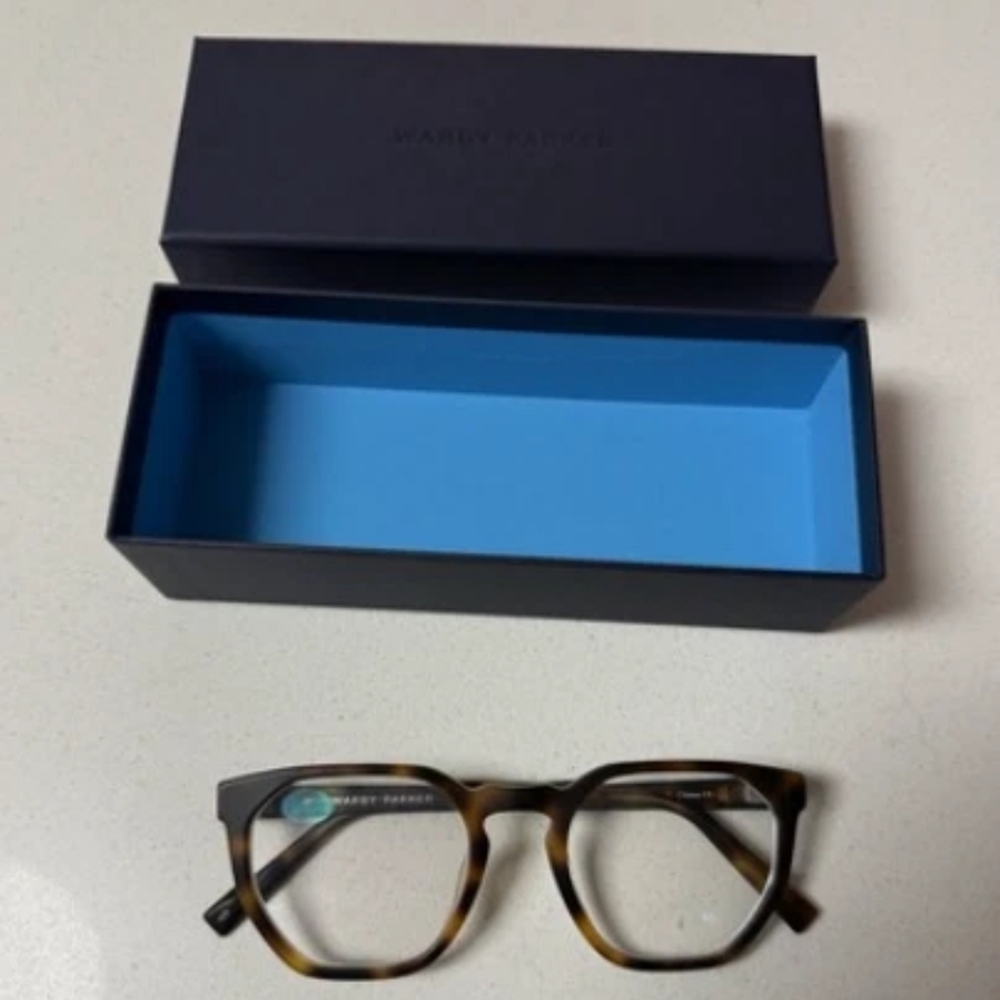 Warby Parker Tobias Woodgrain Tortoise Matte Eyeglasses FRAME + BOX ONLY Medium